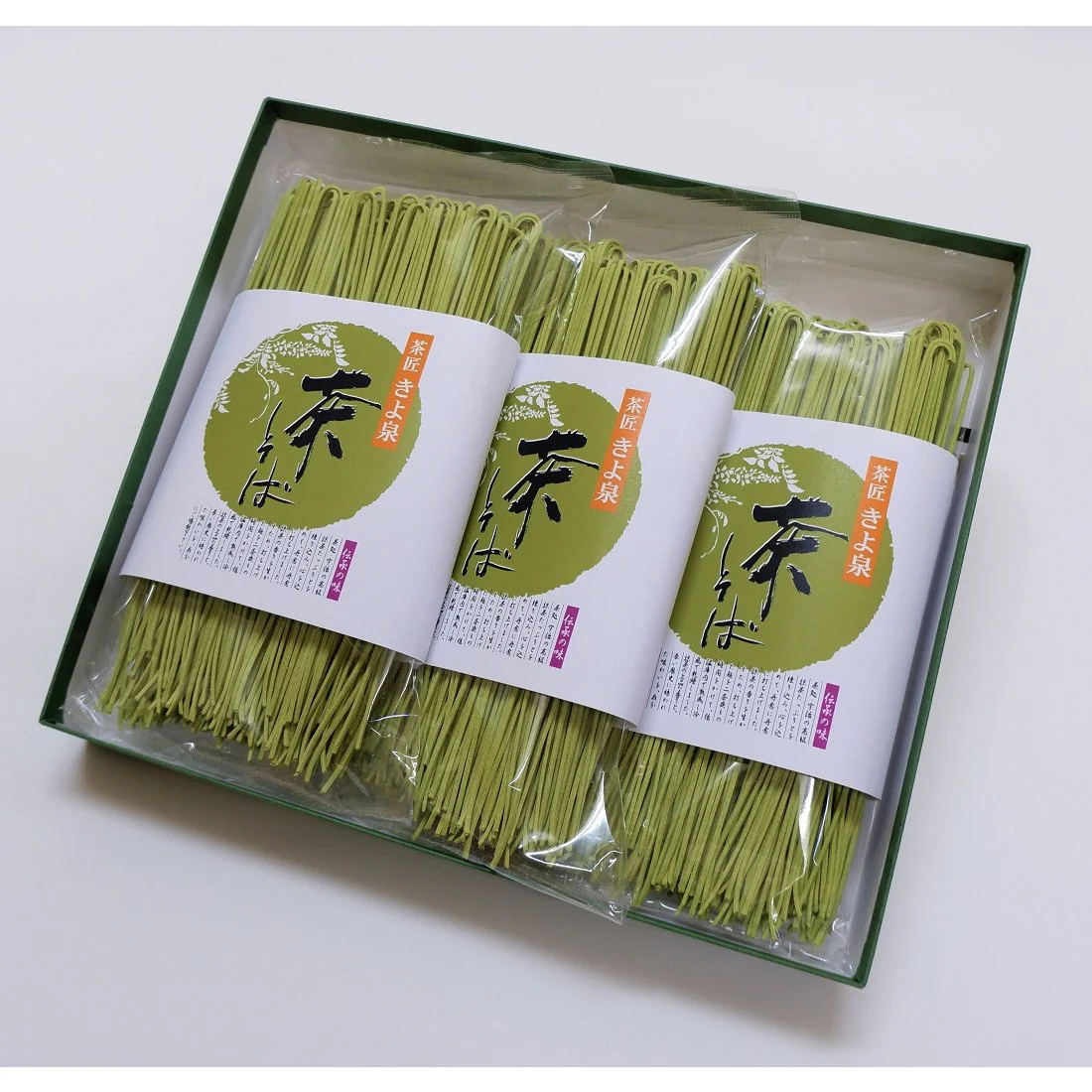 Authentic Uji Matcha Green Tea Soba Noodles Additive-Free 6 Servings