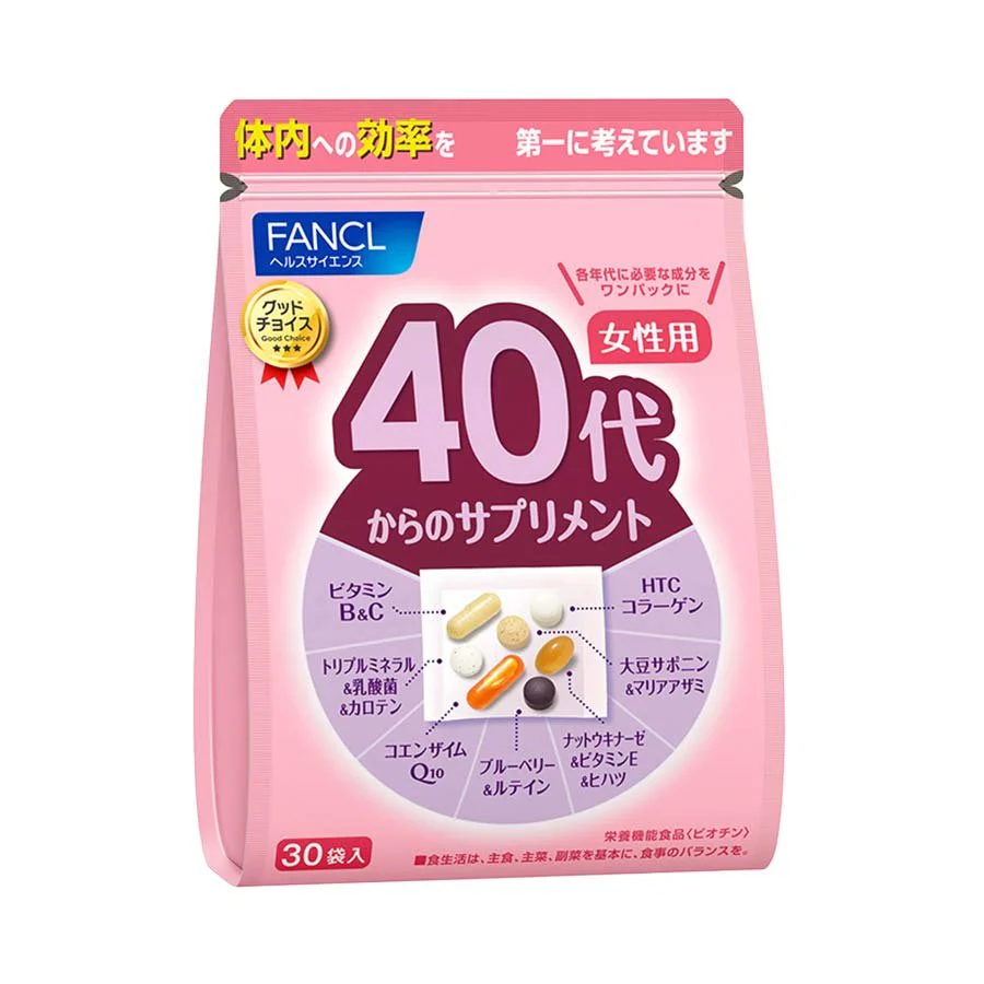 FANCL Health Vitamin & Supplement Pack For Women In Their 40s (30 Tablets)