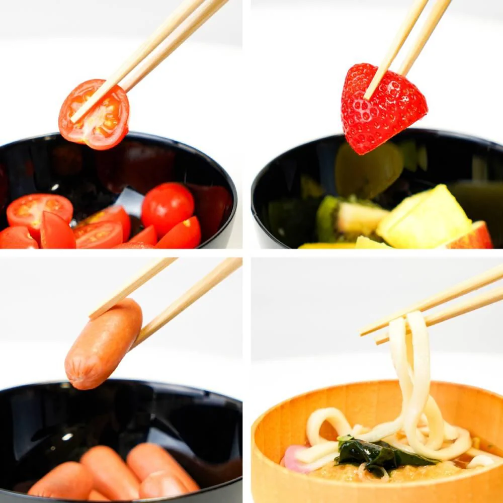 Handcrafted Wooden Chopsticks Easy Grip Patented Non-Slip Pink 21cm - Image 3