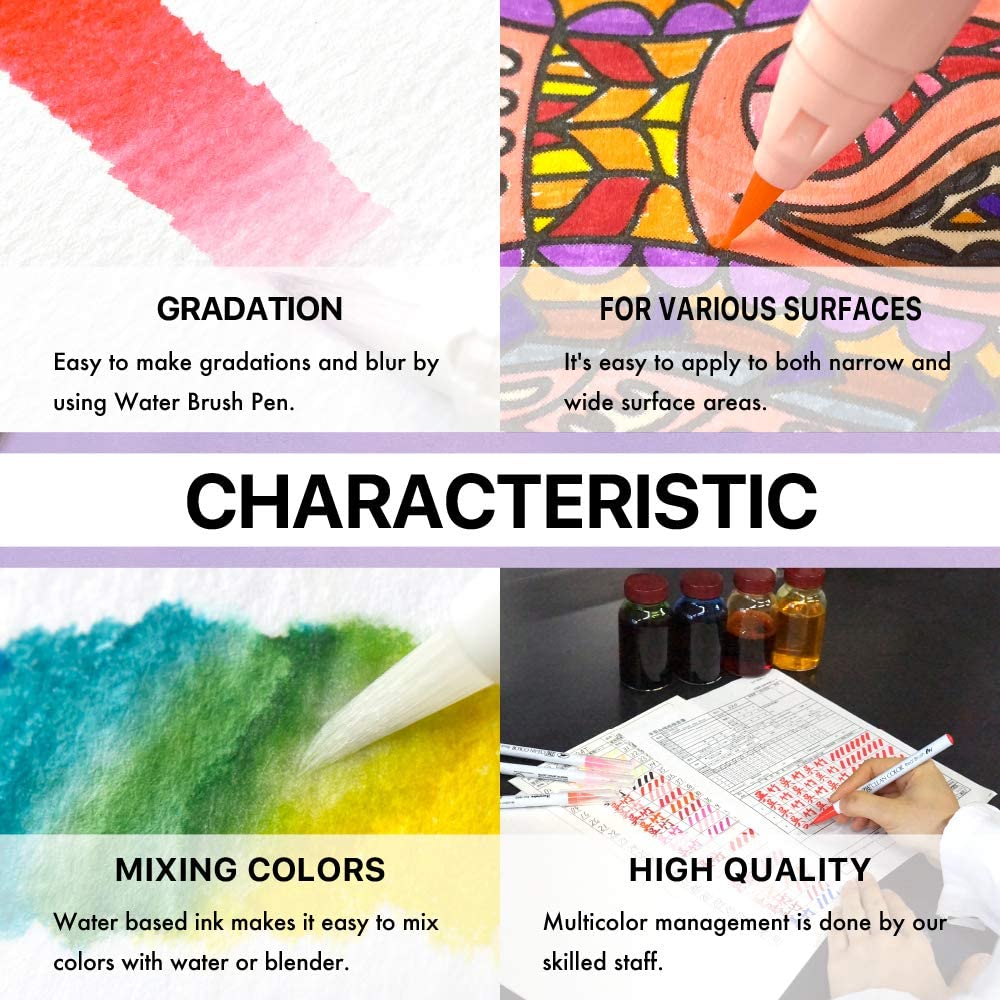 Kuretake ZIG Clean Color Real Brush Marker 36 Colors RB-6000AT/36V - Image 3