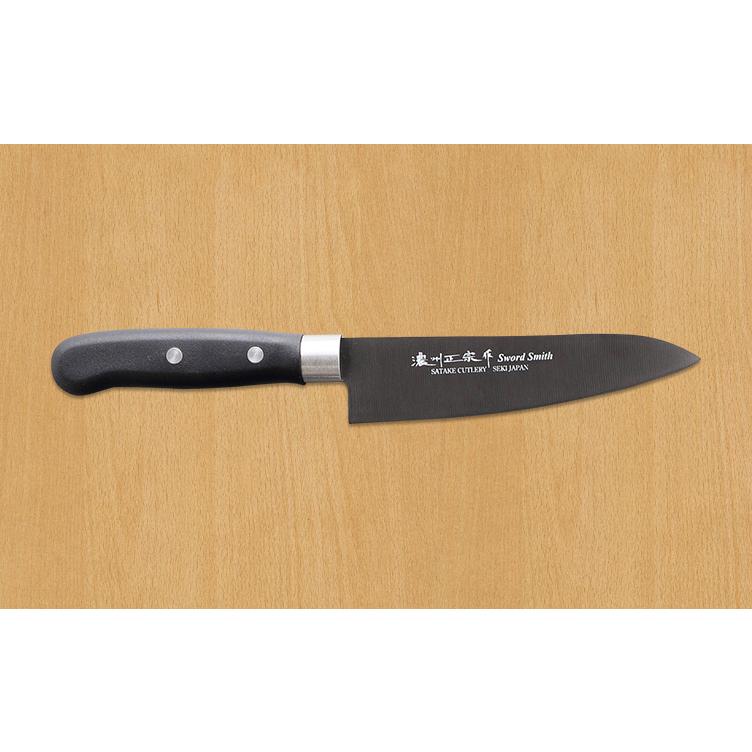 Satake Titanium Coated 3-Piece Japanese Knife Set Black Kitchen Knives - Image 2