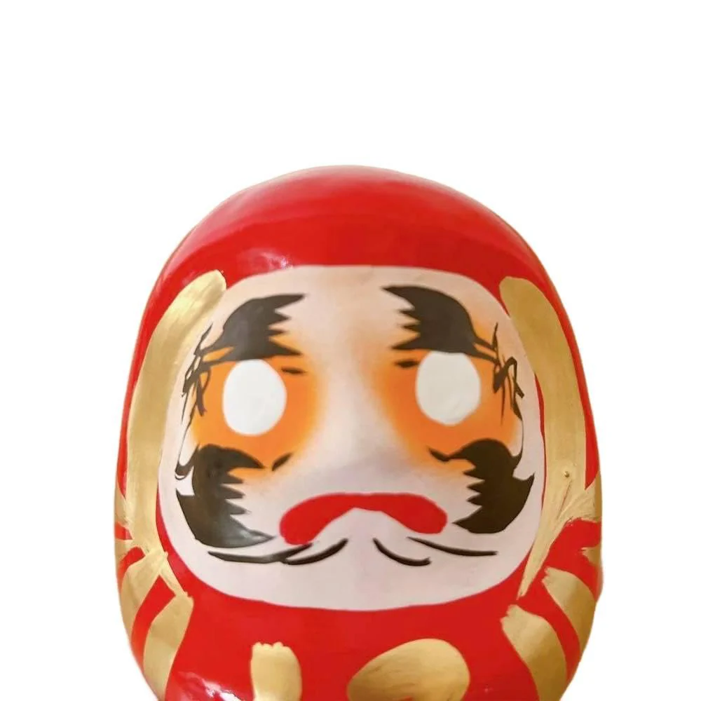 Shirakawa Daruma Doll “Ri” Handmade Good Luck Charm Red Doll 17cm - Image 2