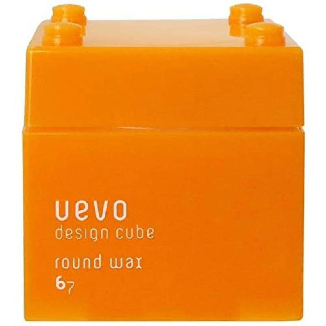 Uevo Design Cube Round Hair Wax Flexible Hold Natural Finish 80g